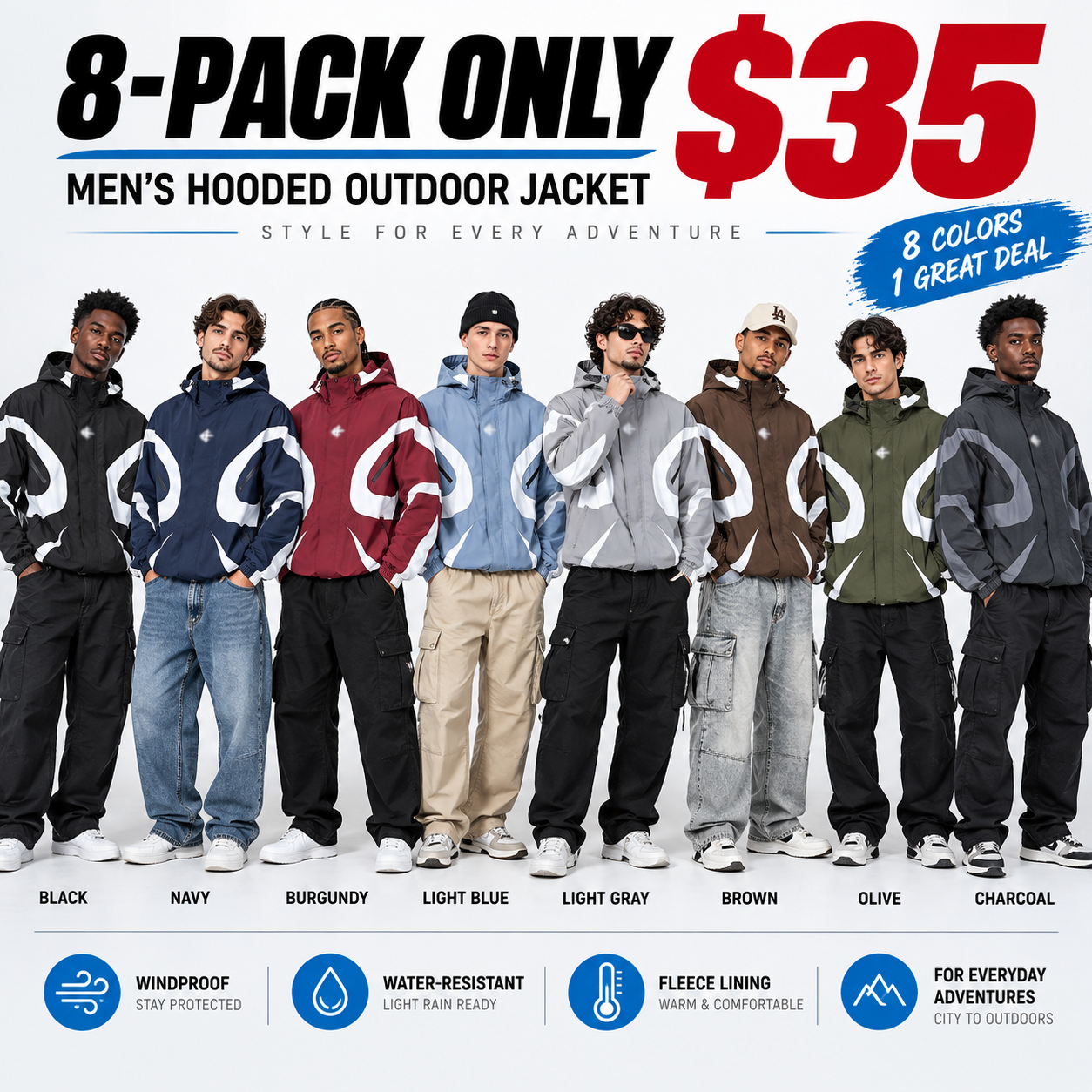 Men's Stylish Futuristic Techwear Windbreaker Coat