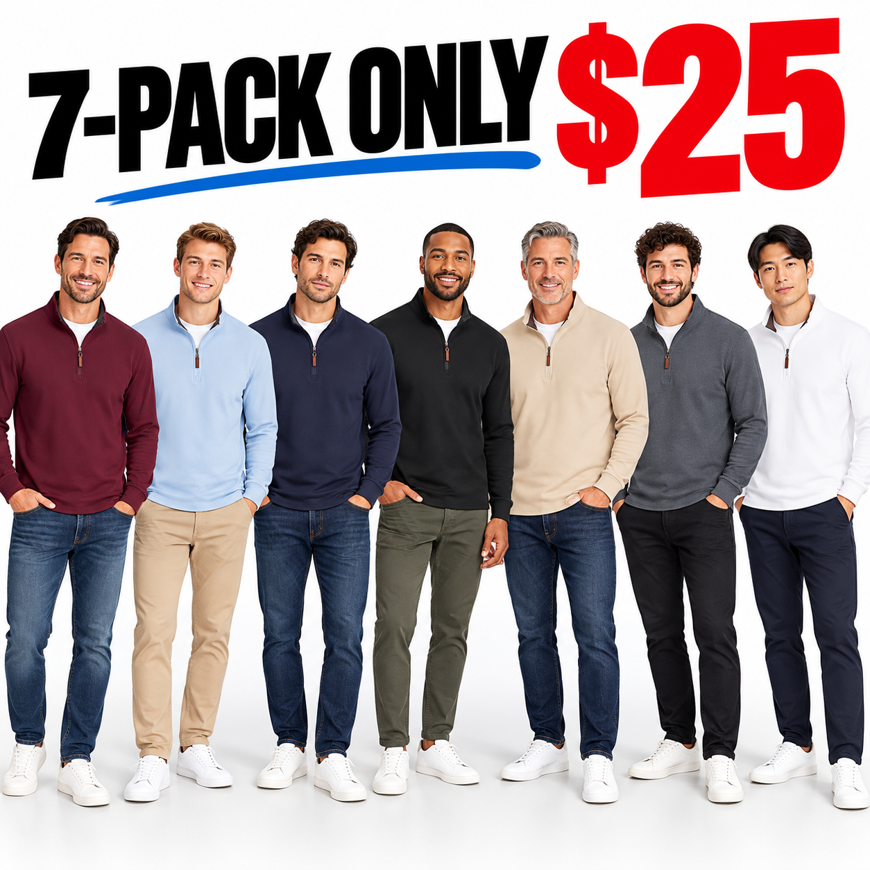 Men's Quarter Zip Mock Neck Pullover – Old Money Style Fleece Sweatshirt with Ribbed Hem