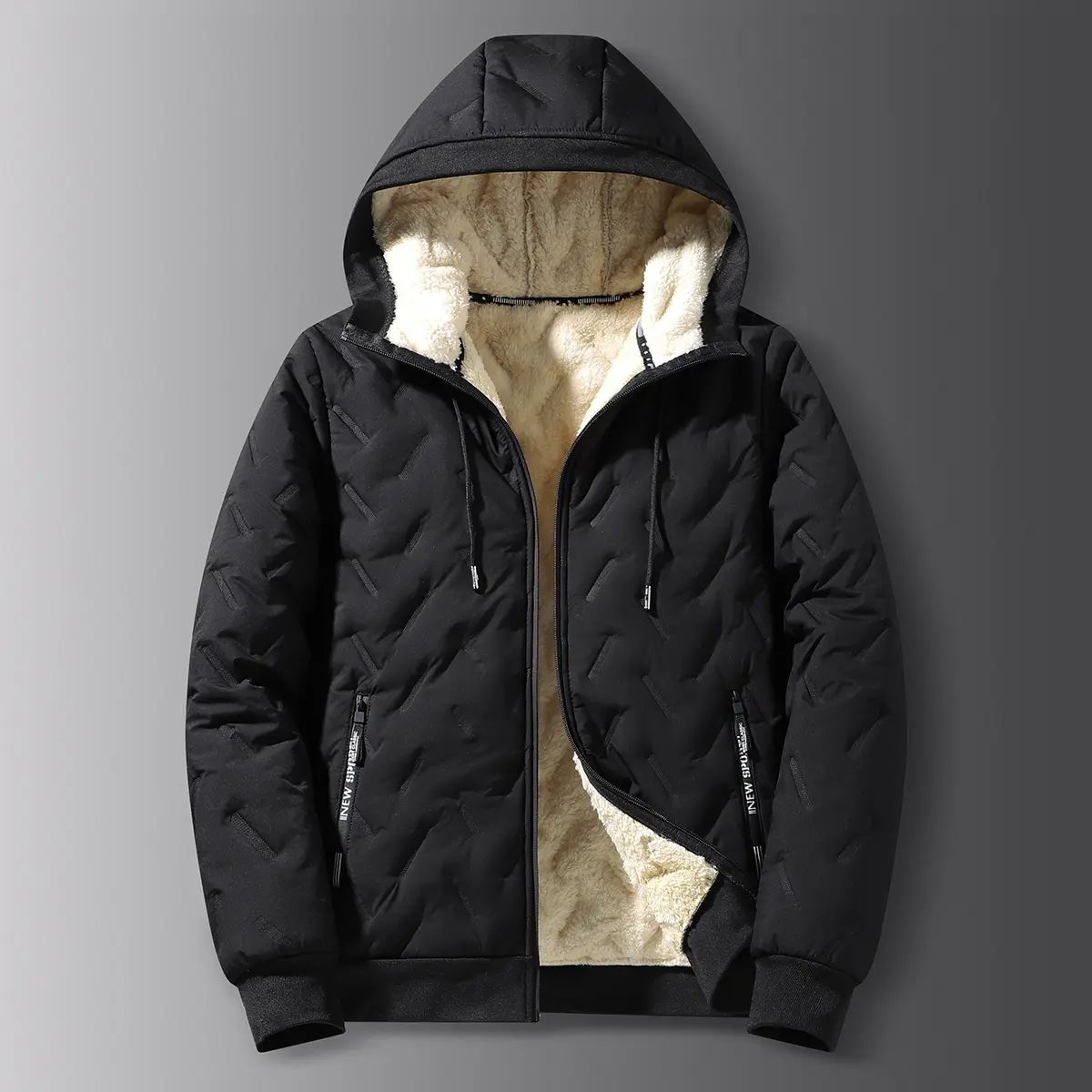 Unisex Windproof Waterproof Winter Jacket – Heavyweight Insulated Hooded Coat with Safety Pocket