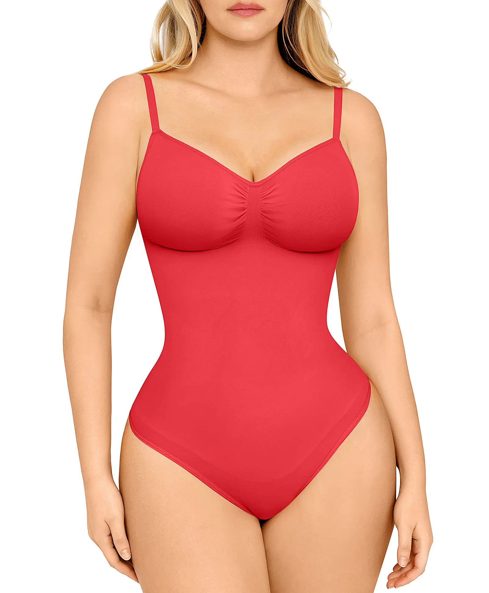 Women's Seamless Shapewear Bodysuit – Moderate Compression Tummy Control Jumpsuit