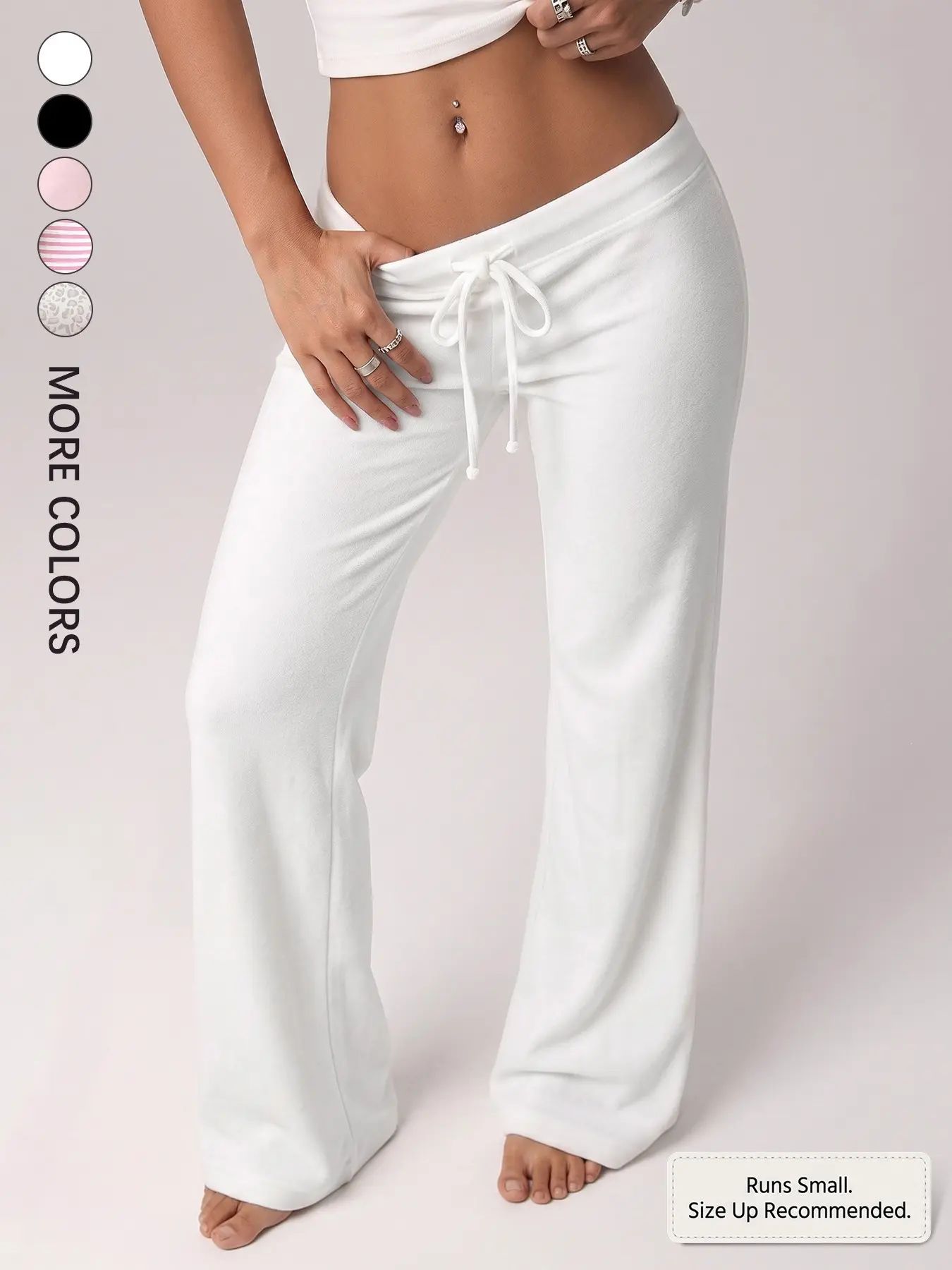 Women’s Low-Rise Drawstring Flared Sweatpants