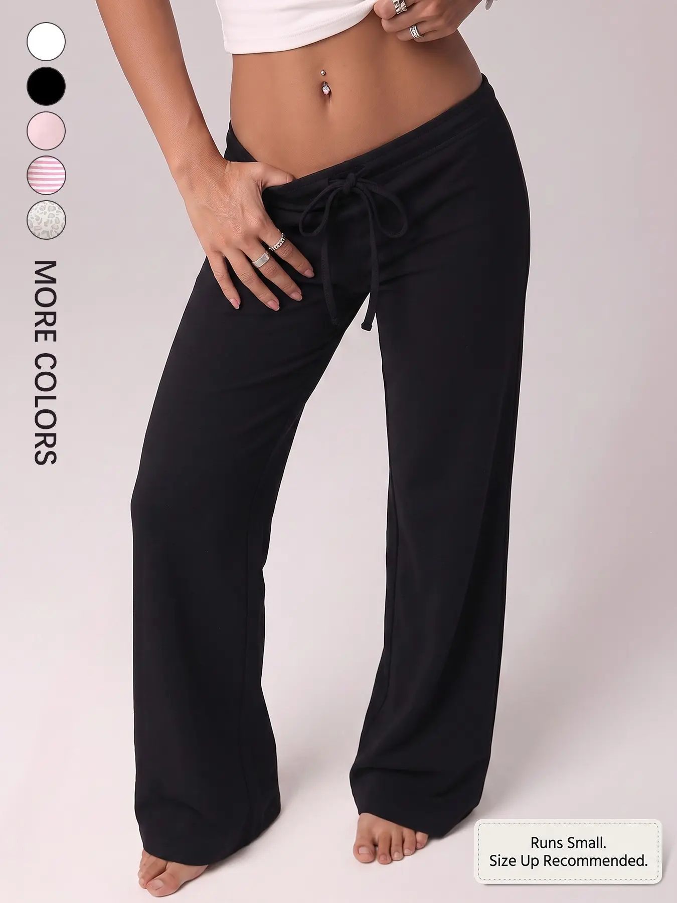 Women’s Low-Rise Drawstring Flared Sweatpants