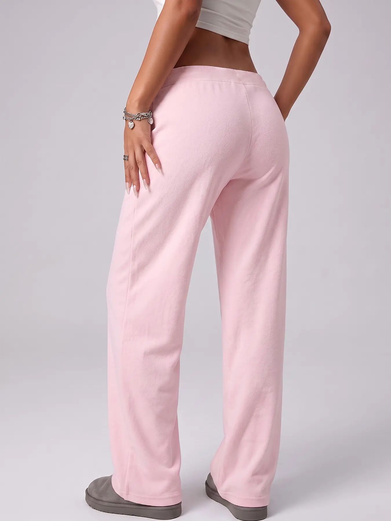 Women’s Low-Rise Drawstring Flared Sweatpants