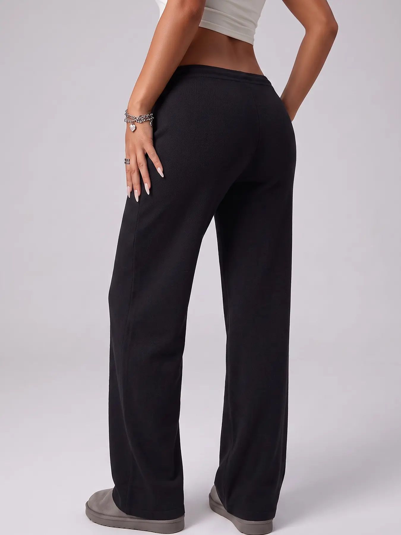 Women’s Low-Rise Drawstring Flared Sweatpants