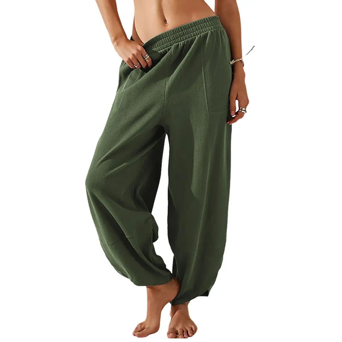 Women's Y2K Low-Rise Flared Sweatpants – Drawstring Micro Bootcut Lounge Pants