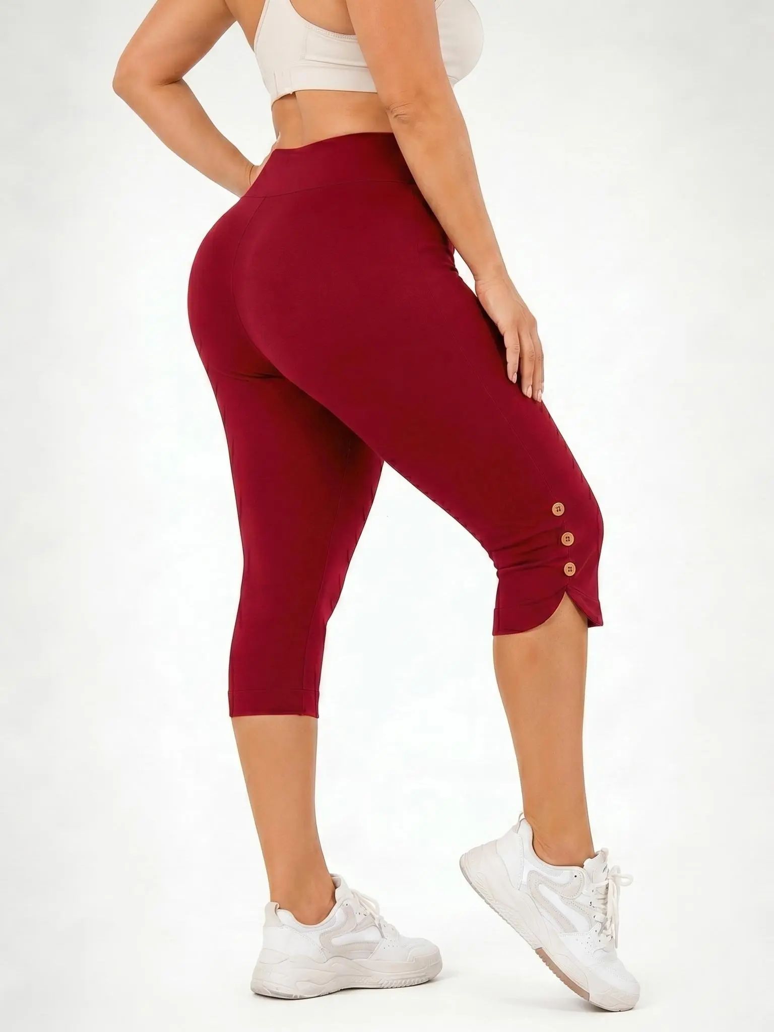 Women's High-Waisted Yoga Capri Leggings – Butt Lifting, 4-Way Stretch, Non-See-Through Workout & Everyday Pants