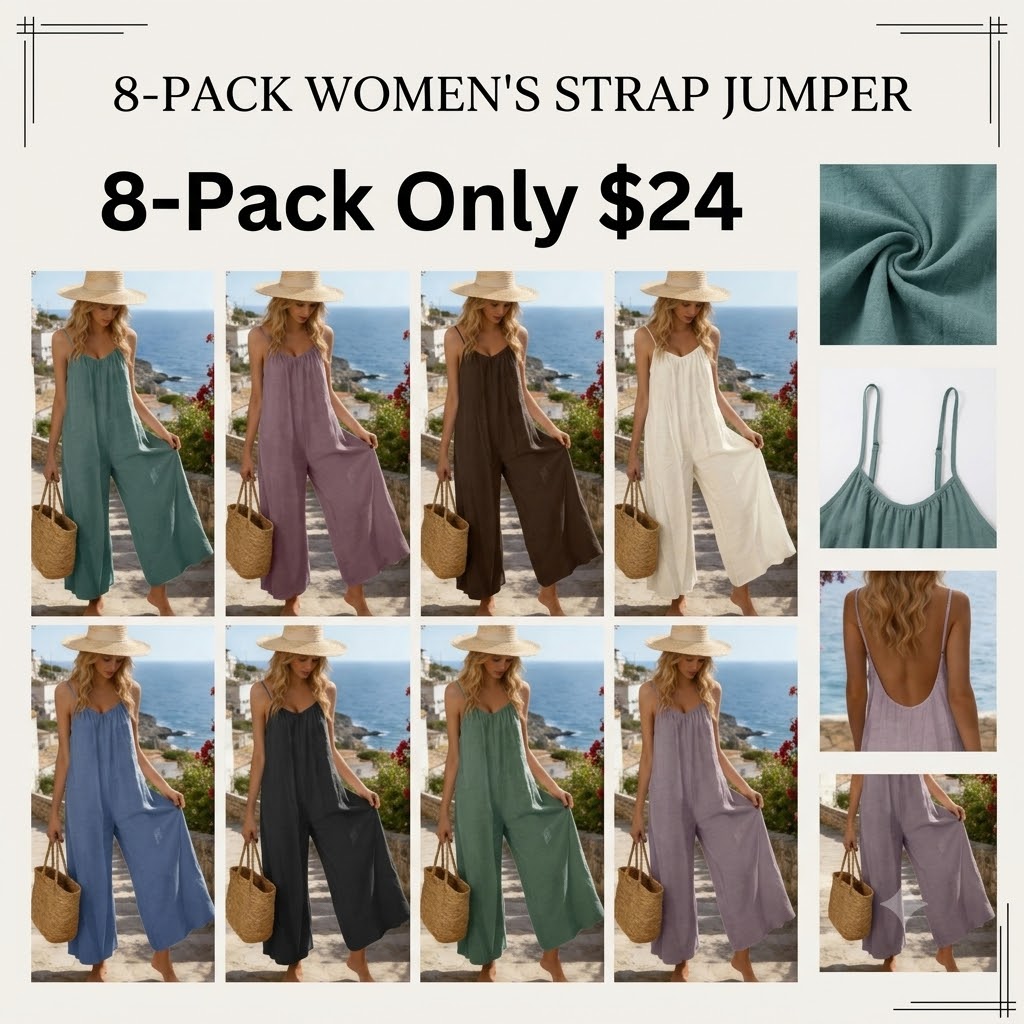 Chic Breeze Open-Back Wide-Leg Jumpsuit