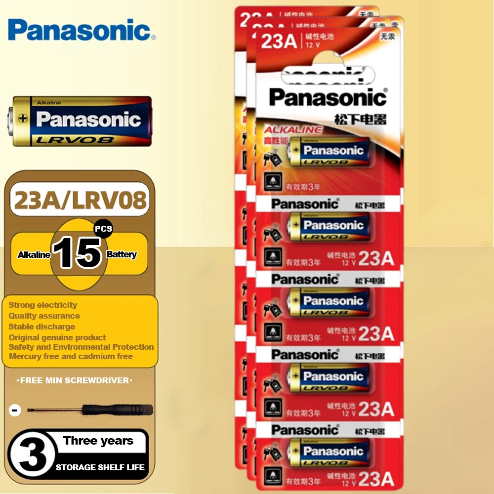Panasonic 23A 27A 12V Alkaline Battery A23 A27 23GA A23S E23A MN21 V23GA GP23A LRV08 L1028 Long Lasting Leakproof Battery For Do