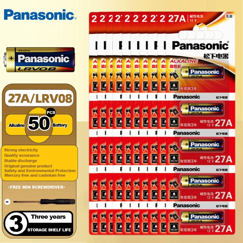 Panasonic 23A 27A 12V Alkaline Battery A23 A27 23GA A23S E23A MN21 V23GA GP23A LRV08 L1028 Long Lasting Leakproof Battery For Do