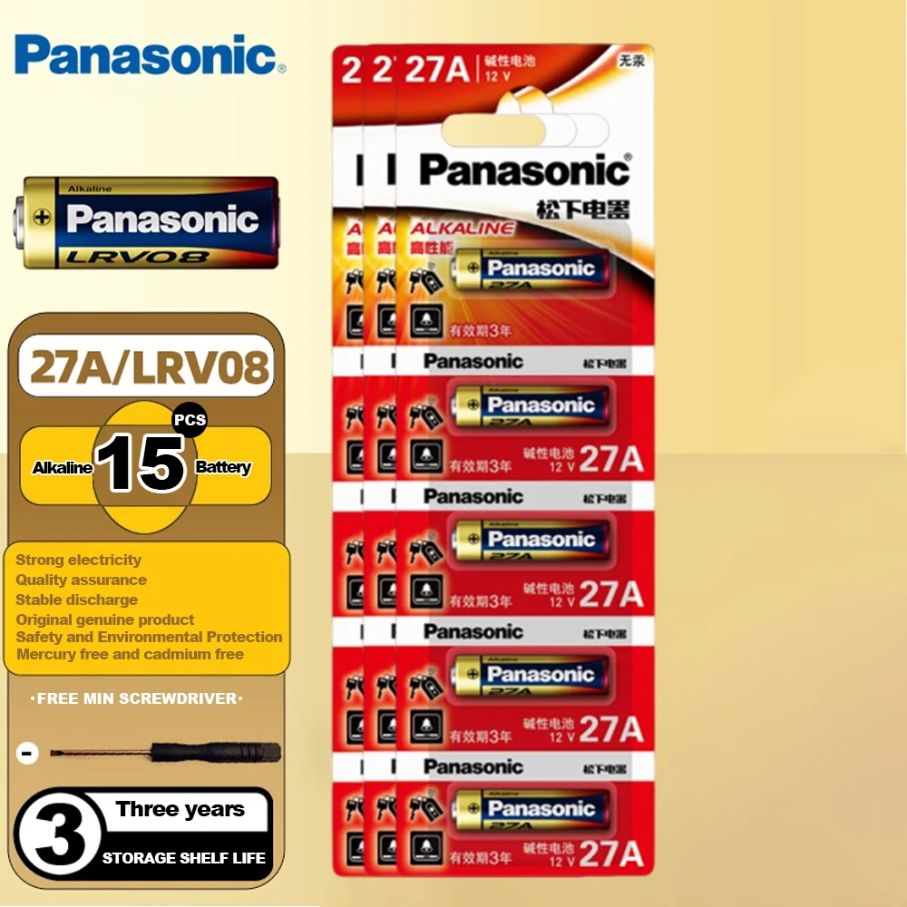 Panasonic 23A 27A 12V Alkaline Battery A23 A27 23GA A23S E23A MN21 V23GA GP23A LRV08 L1028 Long Lasting Leakproof Battery For Do