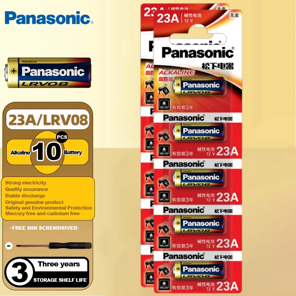 Panasonic 23A 27A 12V Alkaline Battery A23 A27 23GA A23S E23A MN21 V23GA GP23A LRV08 L1028 Long Lasting Leakproof Battery For Do