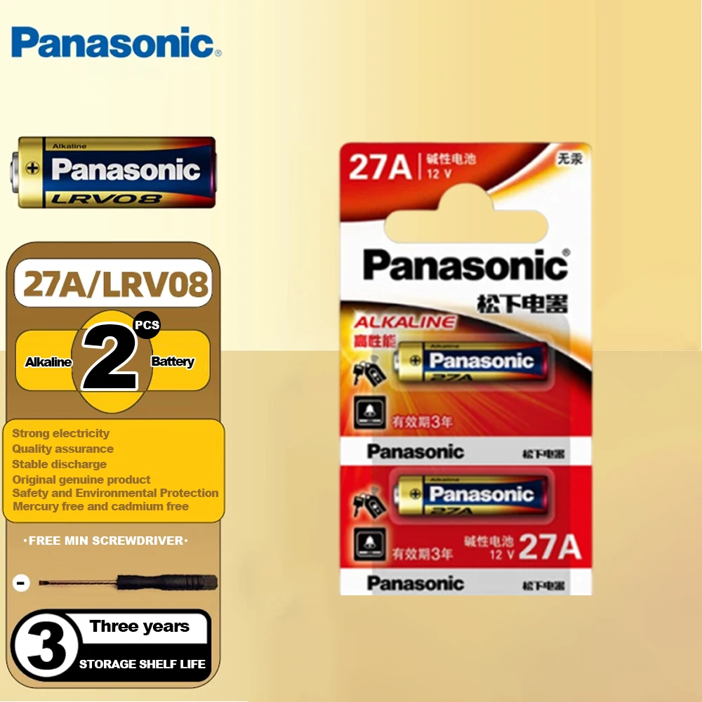 Panasonic 23A 27A 12V Alkaline Battery A23 A27 23GA A23S E23A MN21 V23GA GP23A LRV08 L1028 Long Lasting Leakproof Battery For Do