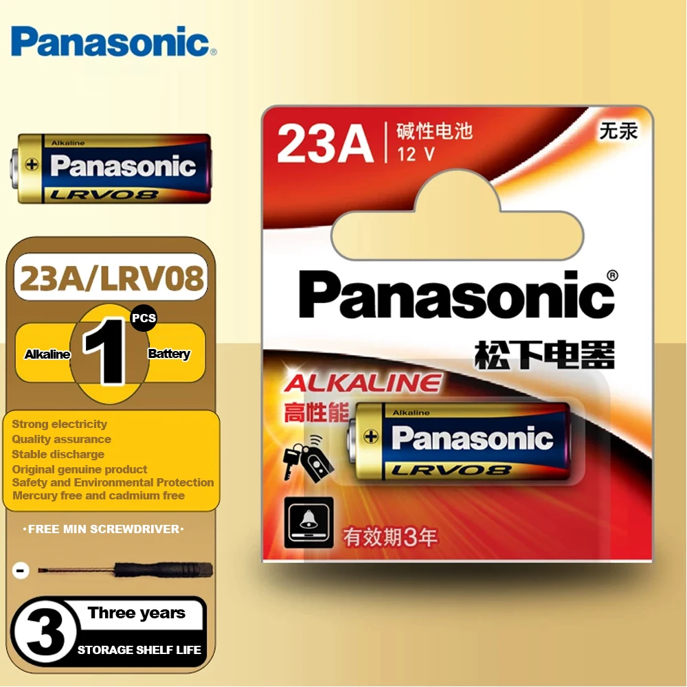 Panasonic 23A 27A 12V Alkaline Battery A23 A27 23GA A23S E23A MN21 V23GA GP23A LRV08 L1028 Long Lasting Leakproof Battery For Do