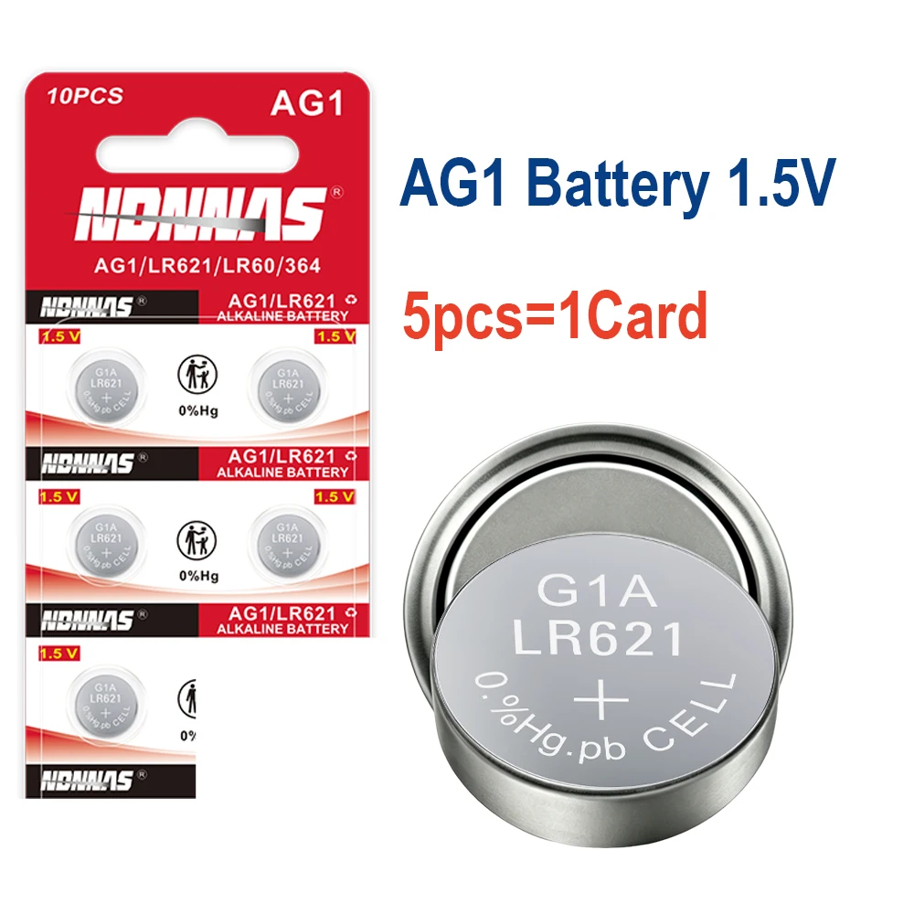AG1 LR621 364 SR621SW 164 531 SR621 SR60 CX60 1.55V Alkaline Button Battery For Watch Car Key Remote Toy Coin Cell