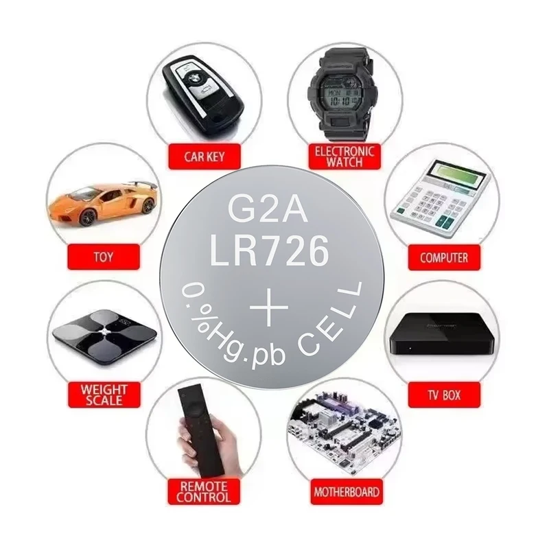 2-100PCS 1.55V AG2 Alkaline Button Battery LR726 397 396A SR726 SR726SW LR59 SR59 396 Coin Cell For Watch Toys Remote Electronic