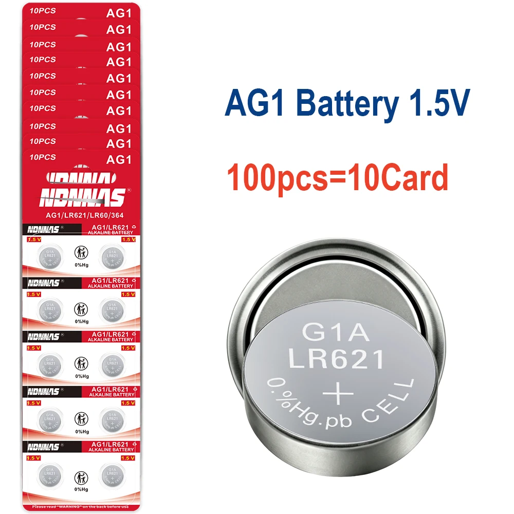 AG1 LR621 364 SR621SW 164 531 SR621 SR60 CX60 1.55V Alkaline Button Battery For Watch Car Key Remote Toy Coin Cell