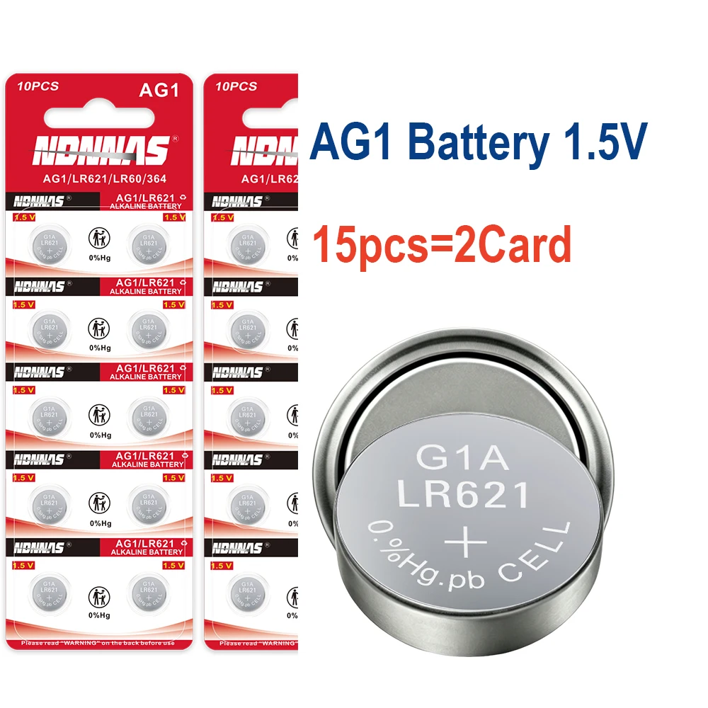 AG1 LR621 364 SR621SW 164 531 SR621 SR60 CX60 1.55V Alkaline Button Battery For Watch Car Key Remote Toy Coin Cell