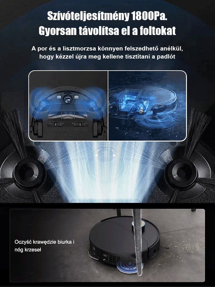 👍Intelligens 3 az 1-ben robotporszívó, automatikus takarítás és felmosás egyben!