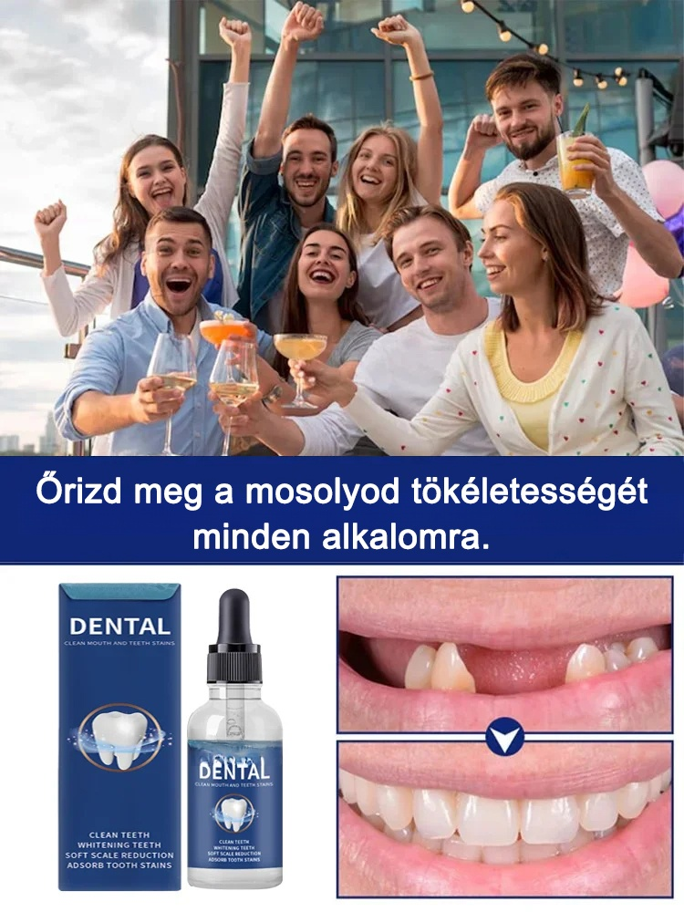 👍Prémium Mélytengeri Fogápoló Cseppek | Fogkő Eltávolítás & Fehérítés Otthon | Azonnali Friss Lehelet & Makacs Foltok Ellen