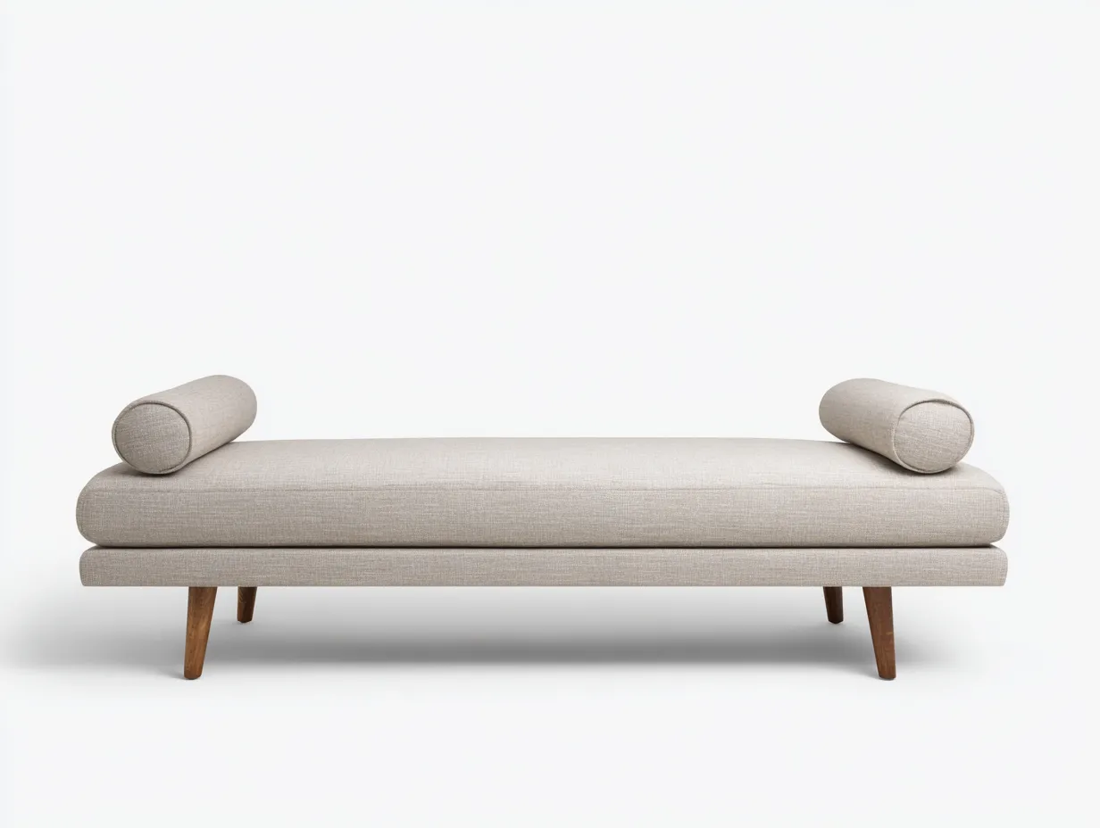 Camera Da Letto Panca imbottita beige 160x45x42 cm stile moderno per zona notte-Mimonzidecor