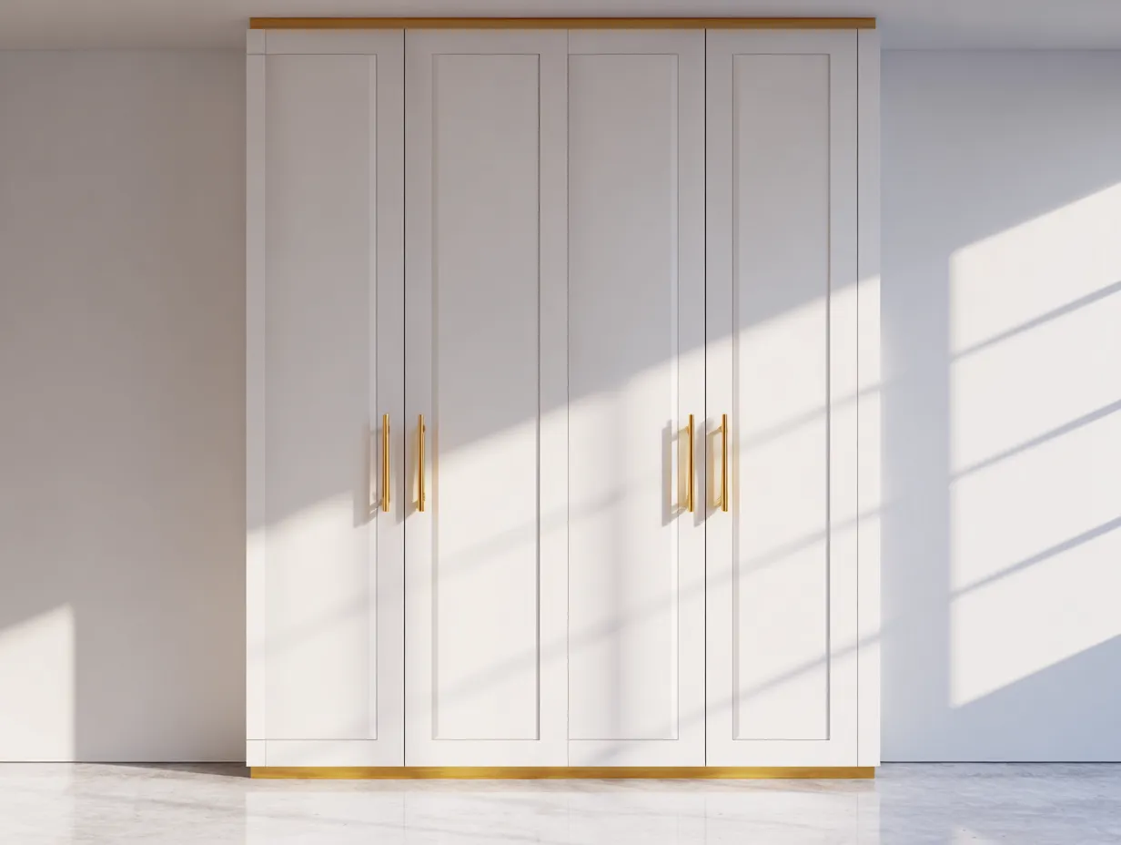 Armadio 240×58×220 cm - bianco - stile classico moderno per camera da letto-Mimonzidecor