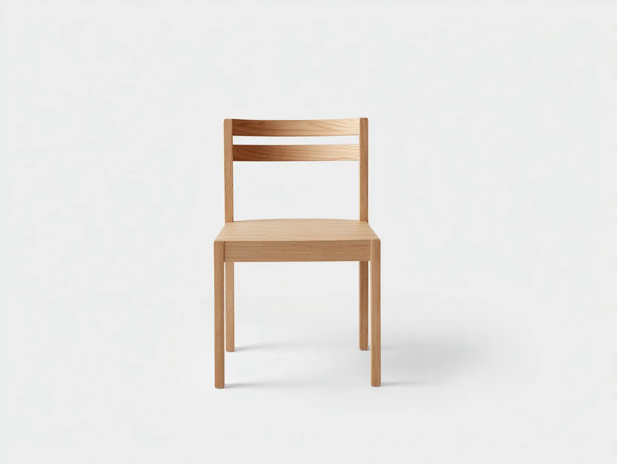 Sedia Da Pranzo 52×54×82 cm in legno naturale stile minimal per spazio all'aperto-Mimonzidecor