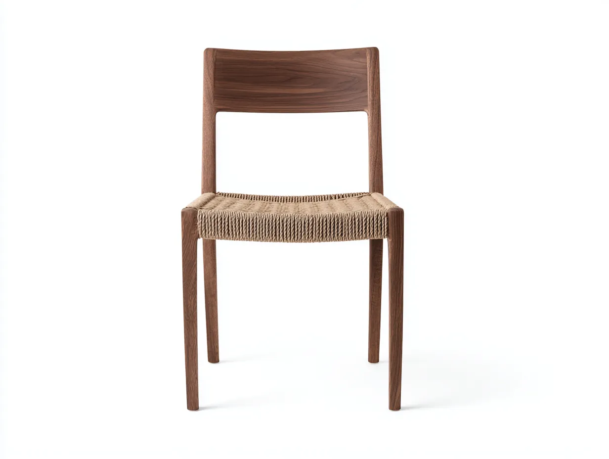 Sedia Da Pranzo 52×55×78 cm - legno marrone/beige - stile minimal per esterno-Mimonzidecor