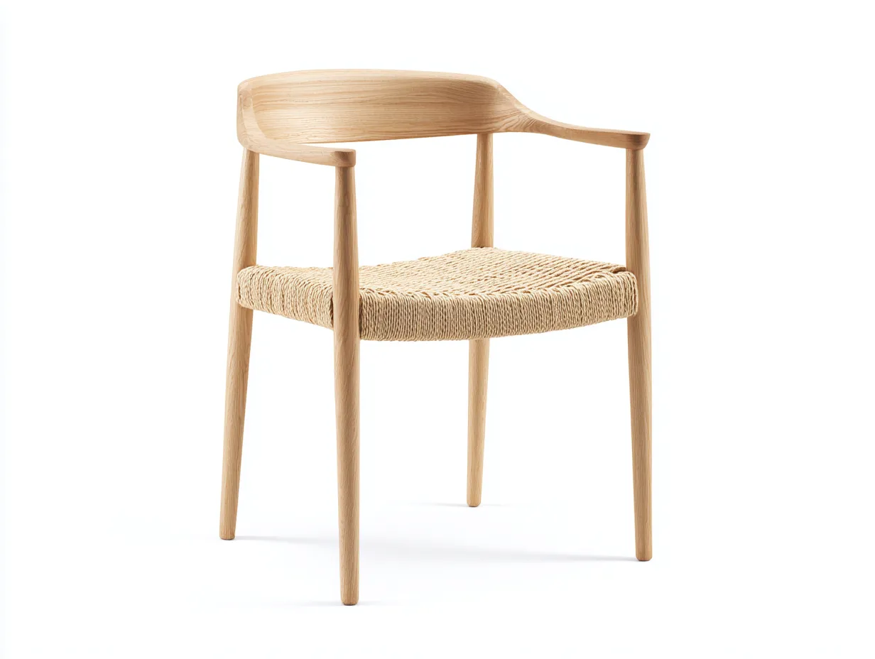 Sedia Da Pranzo 56×58×78 cm in legno naturale e corda beige per spazio esterno-Mimonzidecor