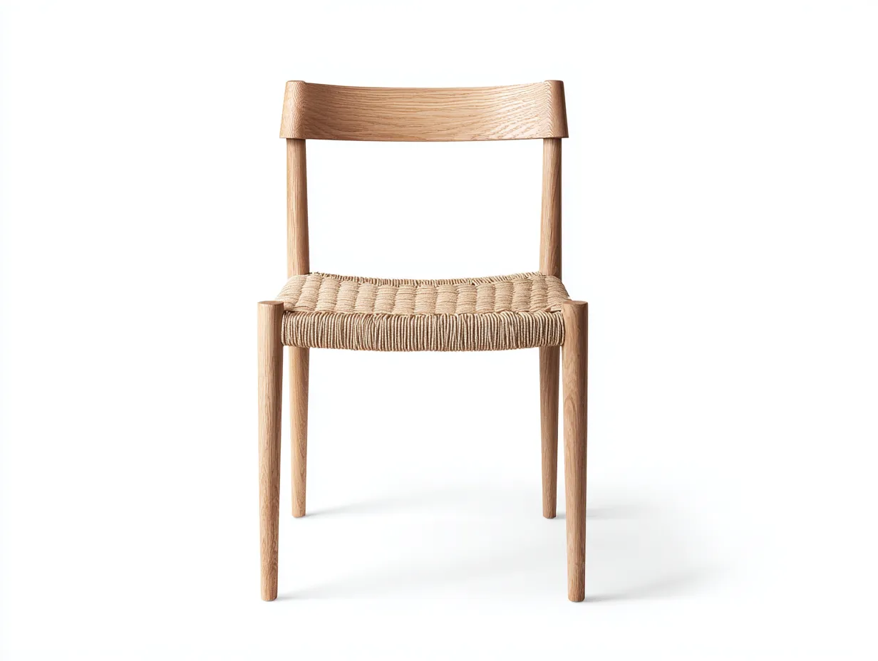 Sedia Da Pranzo 56×58×80 cm in legno naturale con seduta intrecciata beige per esterno-Mimonzidecor