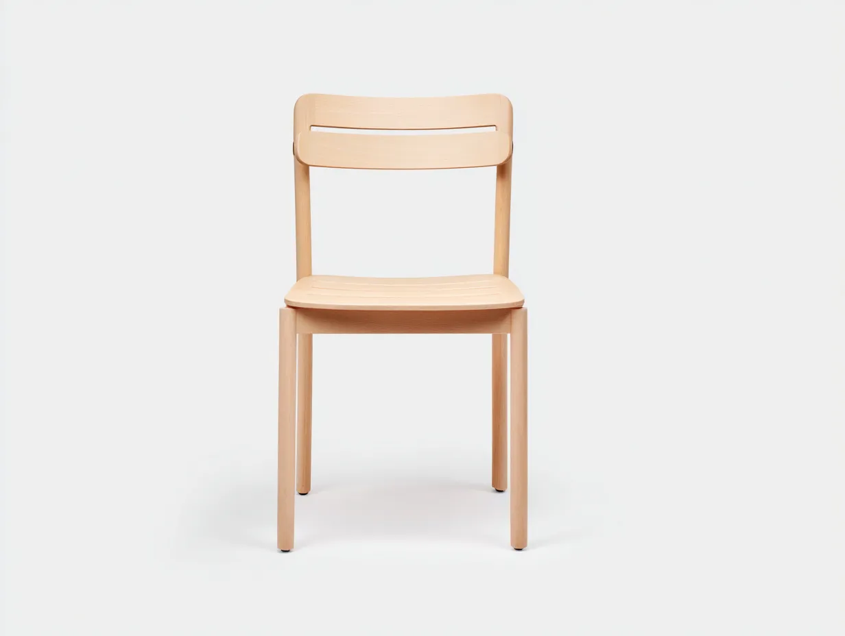 All'Aperto Sedia Da Pranzo in legno chiaro 48x50x80 cm stile minimal per esterno-Mimonzidecor