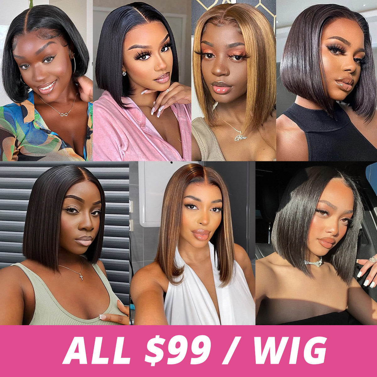 [Allove Mid-Year Insane Sale] Short Bob Wigs $99 Final Deal No Code Needed Limited Stocks - AlloveHair