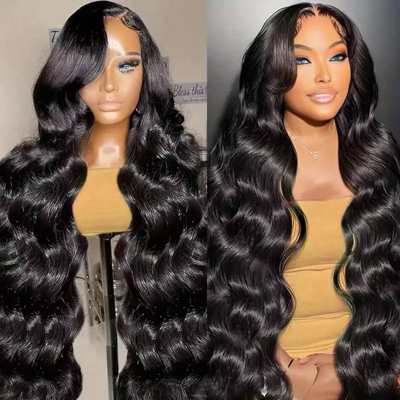 3 Cap Sizes | HD Transparent Body Wave Hair 13*4 Lace Front Human Hair Wigs - AlloveHair