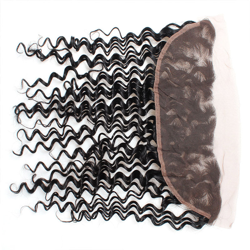 Allove Hair Deep Wave 13*4 Lace Frontal Closure Virgin Human Hair : ALLOVEHAIR