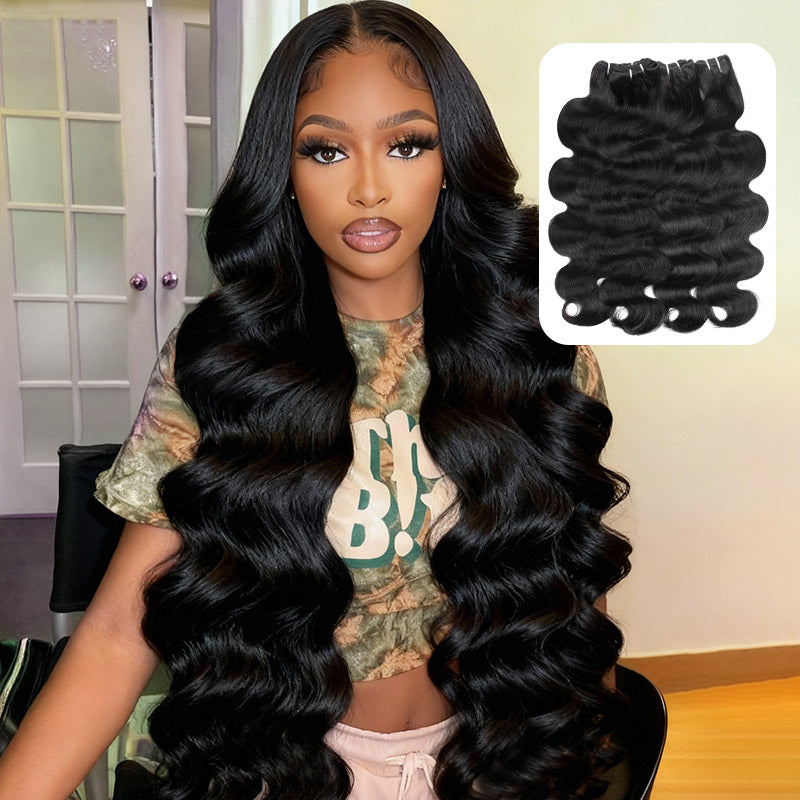 30 Inch Long 15A Raw Hair Bundles 4 Pcs/Pack Body Wave Virgin Hair Extensions - AlloveHair