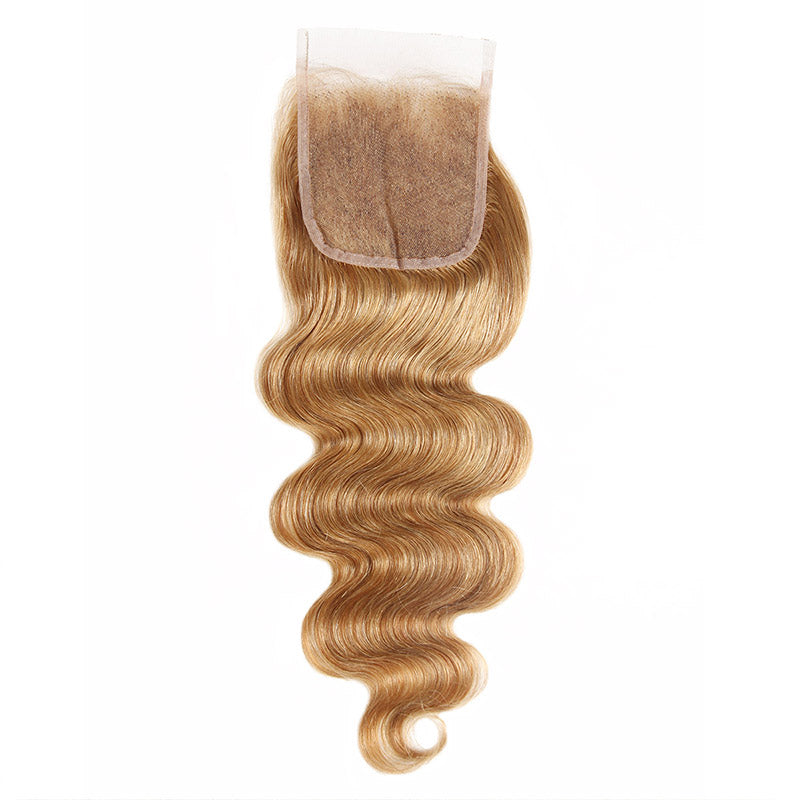 Allove Hair  Ombre 27# Body Wave Human Hair 3 Bundles With Lace Closure : ALLOVEHAIR