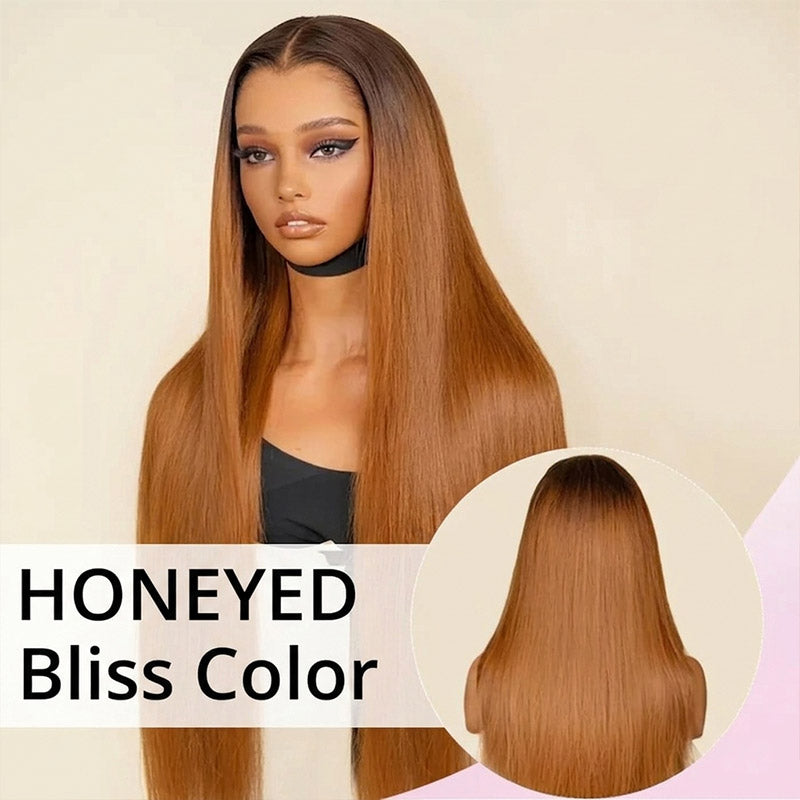 Allove 250% Density Honeyed Bliss Colored Straight 13x4/13x6 Full Lace Front Human Hair Wigs - AlloveHair