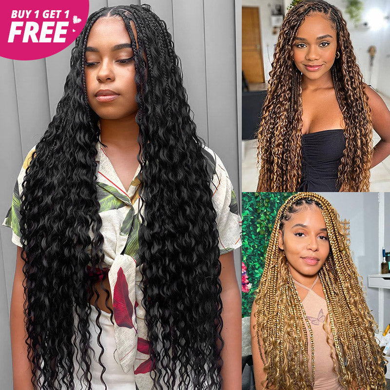 [Allove Bogo Free] Deep Wave Bulk Hair Extensions for Boho Knotless Braiding - AlloveHair
