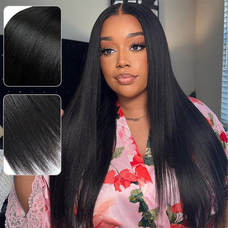 [Ship From US] Allove Hair Upgrade Brazilian Yaki Straight 3 Bundles Virgin Human Hair Extensions