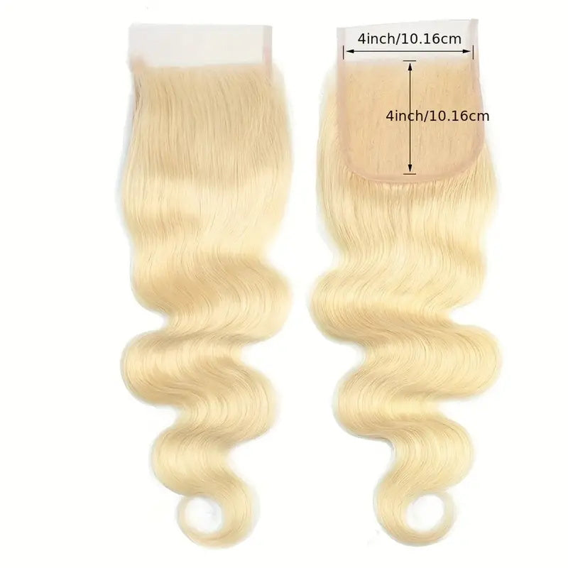 Make a statement with the Allove Hair 4x4 Lace Closure featuring radiant 613 blonde hair made from virgin human hair. Elevate your style with this bold and striking color that adds a touch of glamour to your look.