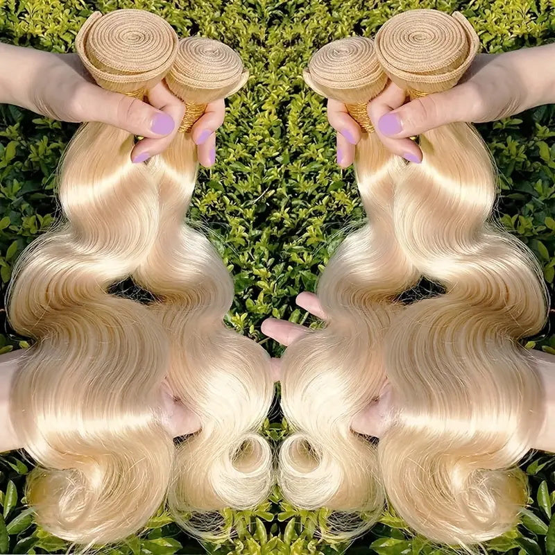 Allove Hair  Human Hair 100% 613 blonde Body Wave 3 Bundles Hair Extensions