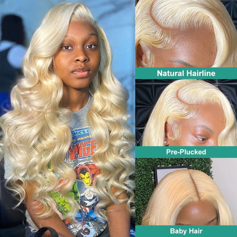 Pre Plucked Ready To Wear Wig | 613 HD Lace Front Wig Glueless 13x4 Body Wave Wig - AlloveHair
