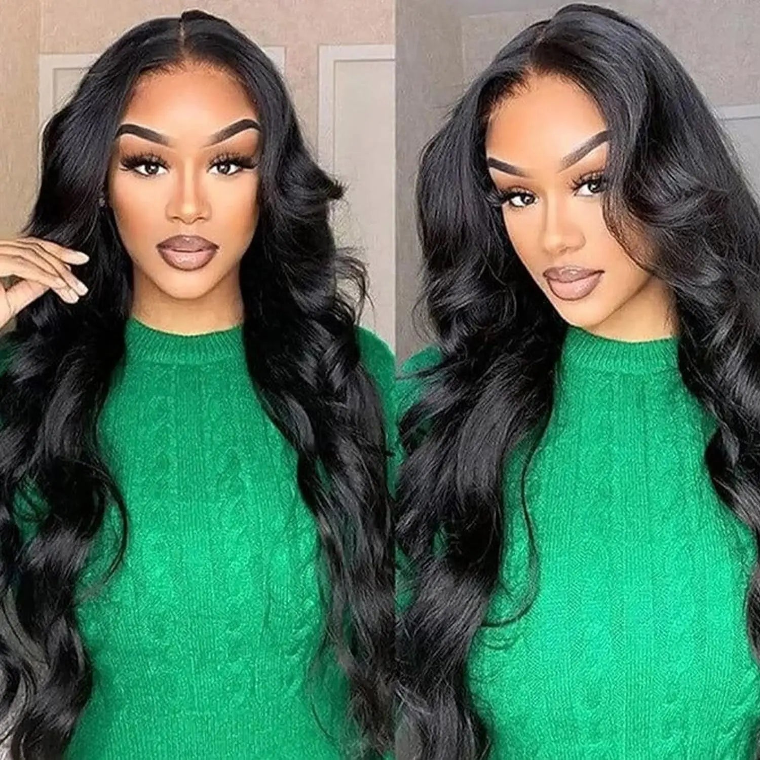 【C Part】Long 40 Inch Body Wave Human Hair Affordable 180% Density Wig HD 13x4 Glueless Wigs - AlloveHair