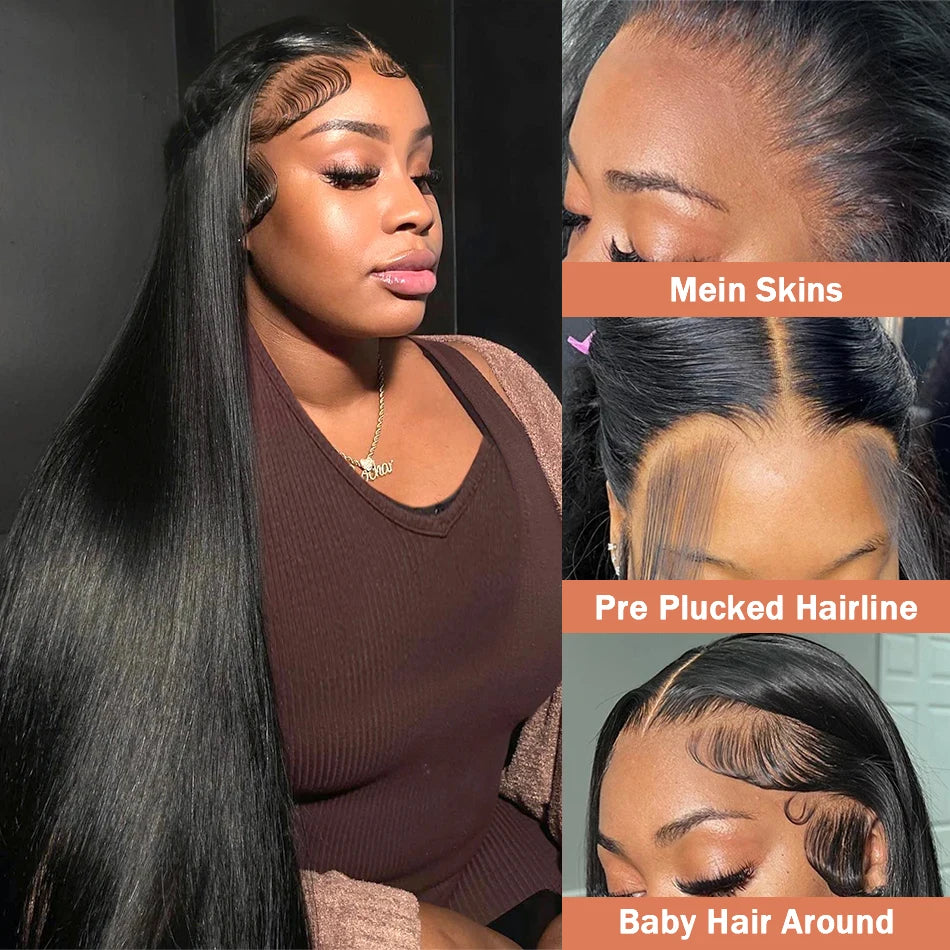 [50% OFF - No Code Needed] $89.99 for 22'' 5x5 Ready to Wear Straight Hair Lace Front Wigs 180% Density - AlloveHair