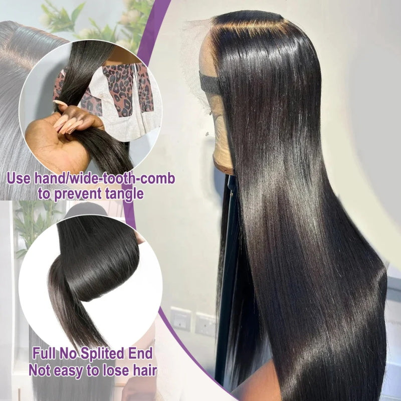 [50% OFF - No Code Needed] $89.99 for 22'' 5x5 Ready to Wear Straight Hair Lace Front Wigs 180% Density - AlloveHair