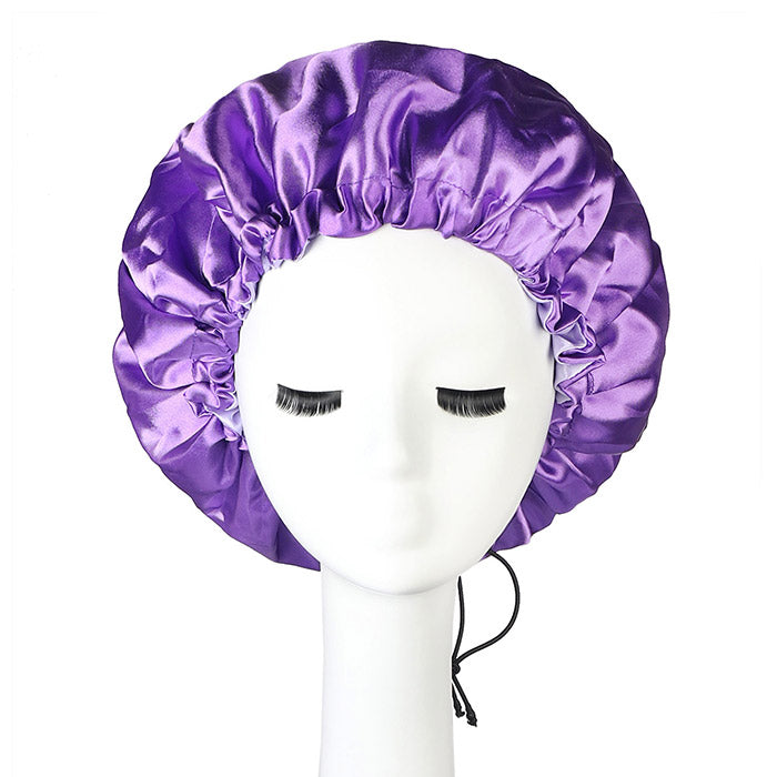 1PCS Satin Night Cap Sleeping Hat Silk Night Cap For Hair For Women - AlloveHair