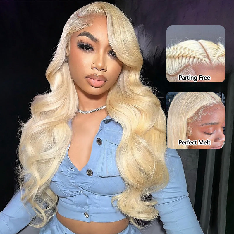 613 Blonde Body Wave Full Lace Wig | Glueless Install | 100% Human Hair | HD Undetectable Lace | Pre-Bleached & Pre-Plucked - AlloveHair