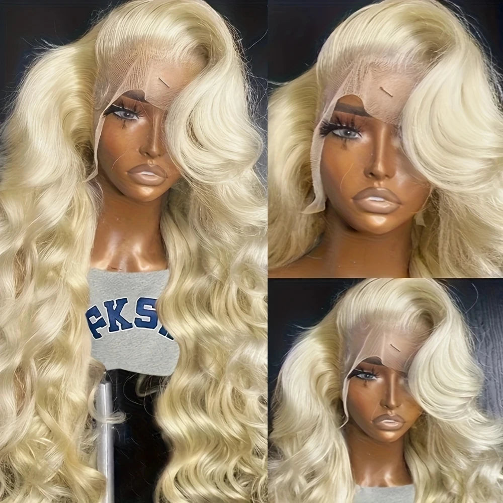 [ Lowest Price - No Code Needed] #613 Blonde 13x4/13x6 Full Lace Front Straight Hair / Body Wave Human Hair Wigs - AlloveHair