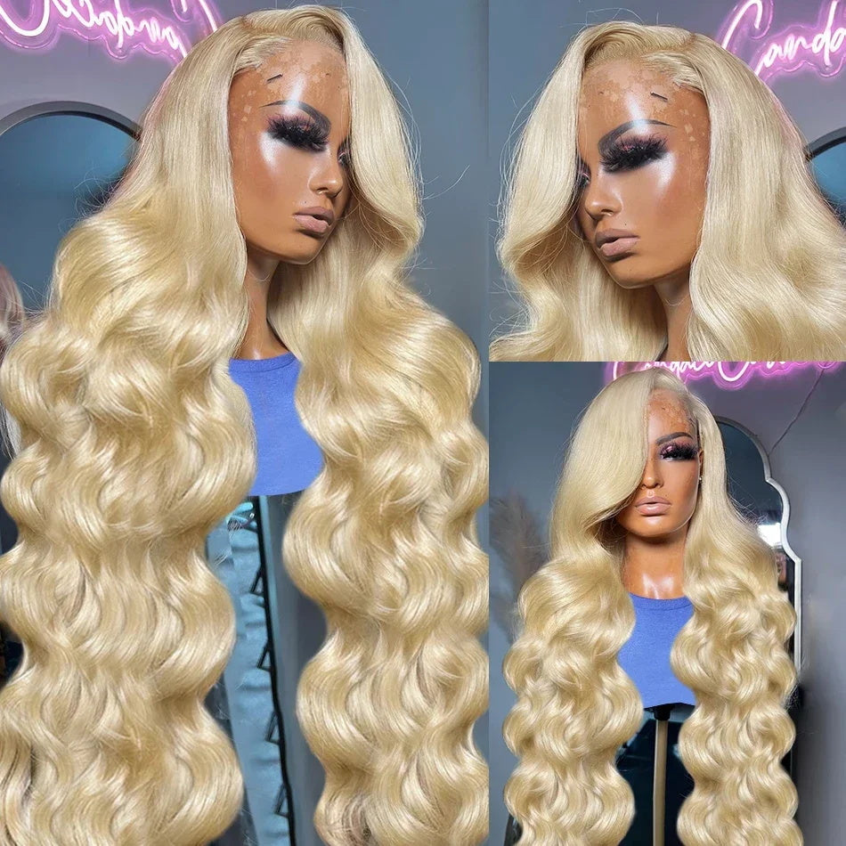 [Allove Bogo Free] HD 613 Honey Blonde 13x4 Lace Front Wig 180% Density Ready To Wear Go Glueless Frontal Wigs