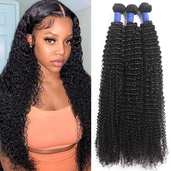 Allove Hair Brazilian Kinky Curly 3 Bundles Virgin Human Hair