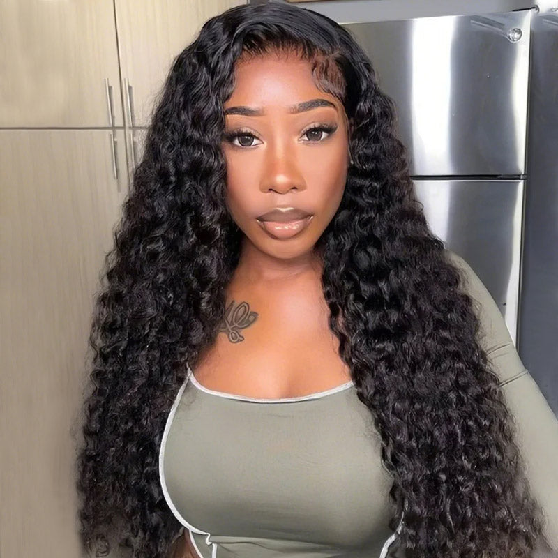 Bleached Knots Ready To Wear Wig | 5x5 Deep Wave Lace Front Wig Skin Melt HD Glueless Human Hair Wigs - AlloveHair